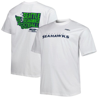 Fanatics Branded White Seattle Seahawks Big & Tall Hometown Collection Hot Shot T-shirt