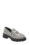 Steve Madden Lawrence Loafer In Black/ Whte