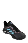 Adidas Originals Web Boost Running Shoe In Carbon/ Bliss Blue/ Black