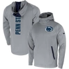 NIKE NIKE GRAY PENN STATE NITTANY LIONS 2-HIT PERFORMANCE PULLOVER HOODIE