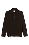 Billy Reid Pensacola Solid Organic Cotton Polo Shirt In Black