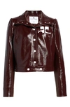 Courrèges Courreges Reedition Reedition Vinyl Jkt In Burgundy