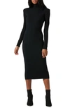 Astr Abilene Long Sleeve Sweater Dress In Black