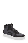 Loci Eleven Mid Sneaker In Grey/ Black