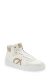 Loci Eleven Colorblock High-top Court Sneakers - Made With Recycled Nylon In Natural/ Stone
