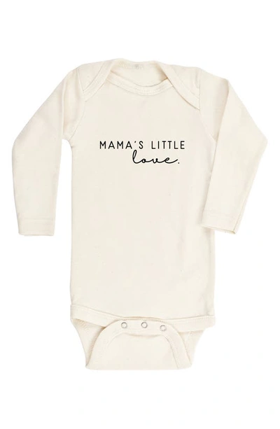 Tenth & Pine Babies'  Mama's Little Love Long Sleeve Organic Cotton Bodysuit In Natural