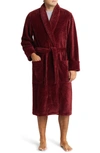 Nordstrom Plush Jacquard Robe In Burgundy Spice