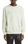 Alexander Mcqueen Alexander Mc Queen Sweatshirt With Logo Embroidery In Opal