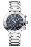 Balmain Mother-of-pearl Chronograph Bracelet Watch, 38mm In Silver/ Black