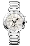 Balmain Mother-of-pearl Chronograph Bracelet Watch, 38mm In Silver/ White