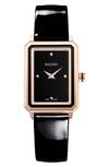 Balmain Eirini Leather Strap Watch, 25mm X 33mm In Black