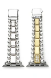 Lagos Smart Caviar Two-tone Sterling Silver And 18k Yellow Gold Diamond 2-link Apple Watch Bracelet, 38-45 In Silver Gold Diamond