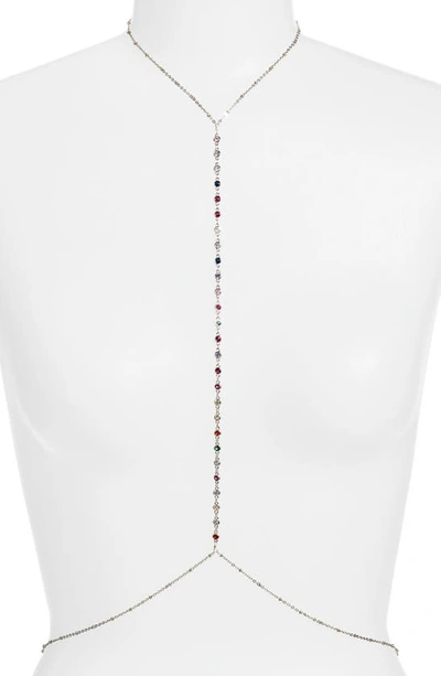 Vidakush Rainbow Station Body Chain In Multi/ Silver