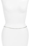 Vidakush Crystal Station Belly Chain In Clear/ Silver