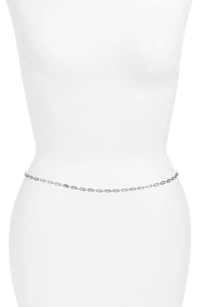 Vidakush Crystal Station Belly Chain In Clear/ Silver
