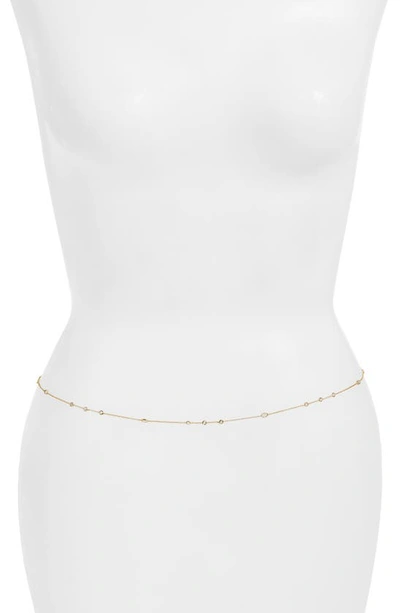 Vidakush Crystal Station Belly Chain In Gold