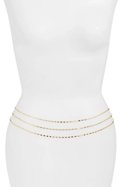 Vidakush Layered Belly Chain In Gold