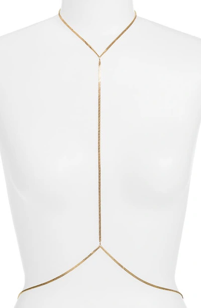 Vidakush Cable Body Chain In Gold