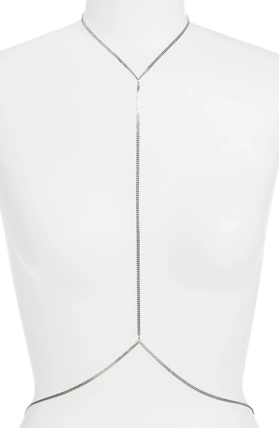 Vidakush Cable Body Chain In Silver