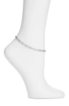 Vidakush Prism Crystal Anklet In Clear/ Silver