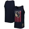 Mitchell & Ness Men's  Navy Texas Rangers Cooperstown Collection Stars And Stripes Tank Top In Navy