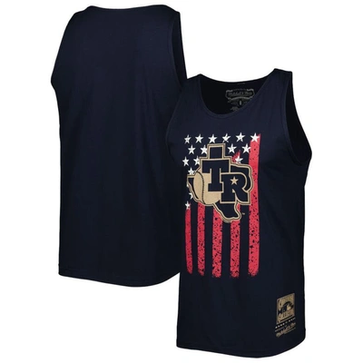 Mitchell & Ness Men's  Navy Texas Rangers Cooperstown Collection Stars And Stripes Tank Top