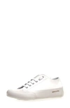 Candice Cooper Rock Low Top Sneaker In Bianco-skin