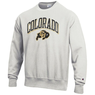 Champion Gray Colorado Buffaloes Arch Over Logo Reverse Weave Pullover Sweatshirt