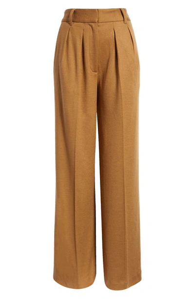 Rag & Bone Shelly Wide Leg Wool Pants In Camel