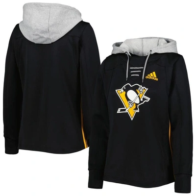 Adidas Originals Adidas Black Pittsburgh Penguins Skate Lace Primeblue Team Pullover Hoodie