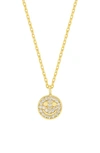 Estella Bartlett Pavé Smiley Face Necklace In Gold