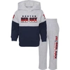 Outerstuff Infant Boys And Girls Navy, Heather Gray Boston Red Sox Playmaker Pullover Hoodie And Pants Set In Navy