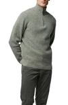 Rodd & Gunn Robbies Road Quarter Zip Sweater In Asphalt