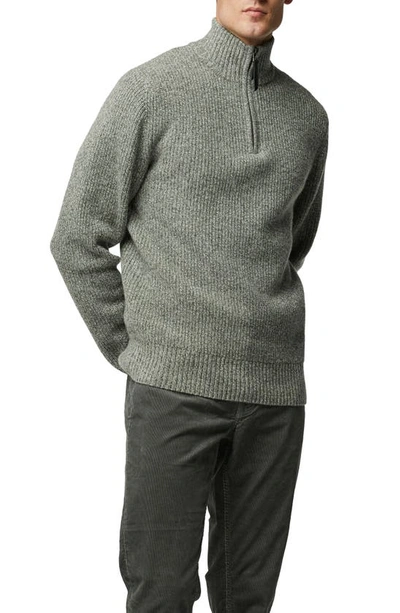 Rodd & Gunn Robbies Road Quarter Zip Jumper In Asphalt