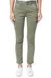 Paige Jolie High Waist Ankle Slim Utility Pants In Vintage Ivy Green