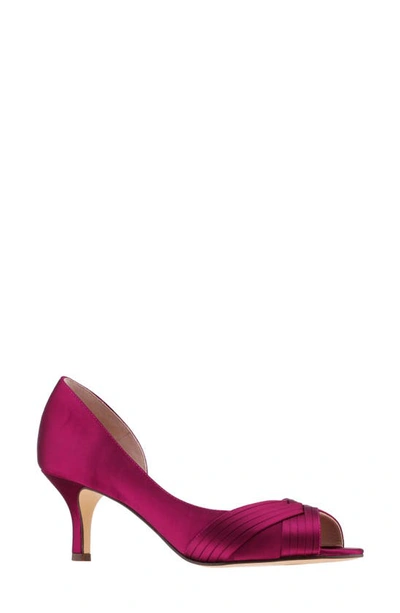Nina Contesa Open Toe Pump In Wine