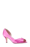 Nina Contesa Open Toe Pump In Ultra Pink