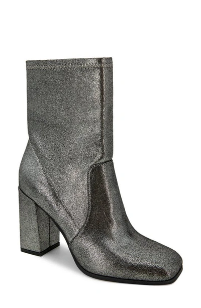 Kenneth Cole New York Jax Stretch Square Toe Boot In Silver