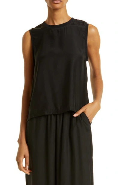 Atm Anthony Thomas Melillo Silk Sleeveless Top In Black