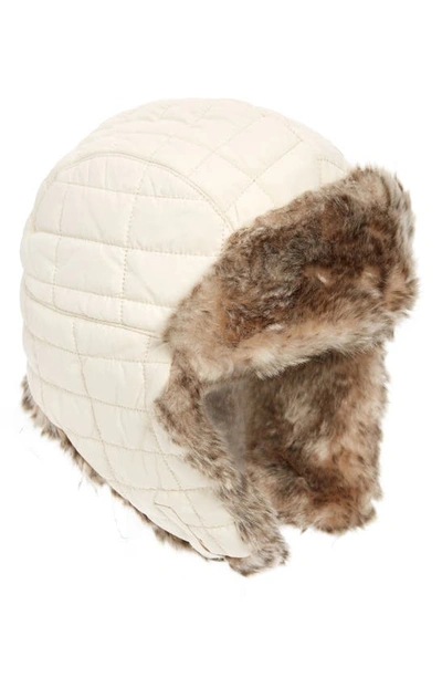 L.L.BEAN ULTRAWARM WATER REPELLENT TRAPPER HAT WITH FAUX FUR LINING 