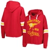 Pressbox Cardinal Iowa State Cyclones Super Pennant Pullover Hoodie In Cardinal