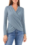 1.state Cozy Knit Top In Surf Blue