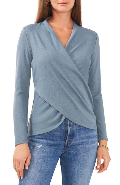 1.state Cozy Knit Top In Surf Blue