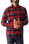 Faherty The Movement Wrinkle-resistant Flannel Shirt In Crimson River Plaid