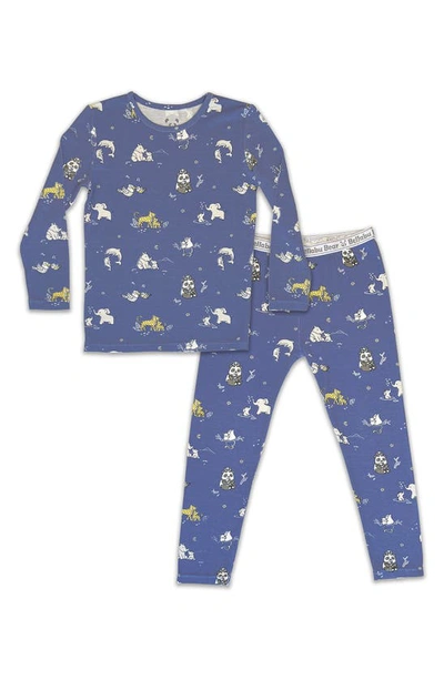 Bellabu Bear Baby's & Little Kid's Animal Kisses Long-sleeve Shirt & Pants Pajama Set