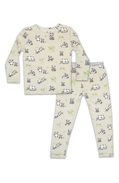 Bellabu Bear Kids' Panda Bear Fitted Two-piece Pajamas
