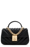 ALDO HAYS QUILTED FAUX LEATHER TOP HANDLE BAG