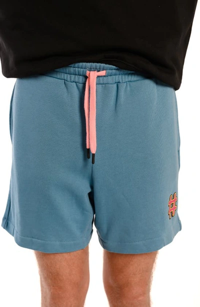 D.rt Hashtag Cotton Sweat Shorts In Blue