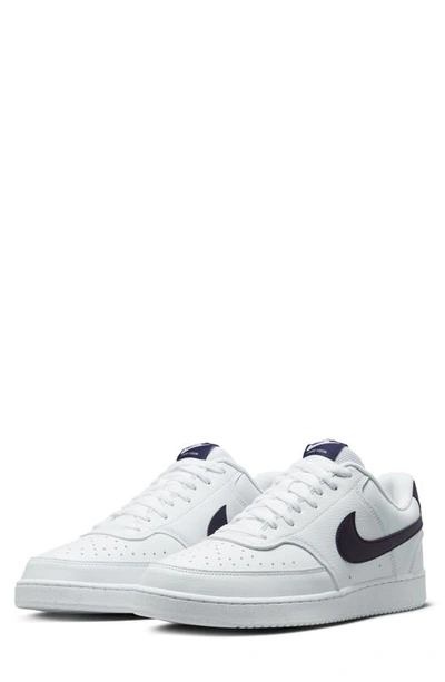 Nike Court Vision Next Nature Sneaker In White/ Midnight/ Navy