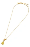 Madewell Stone Collection Paperclip Pendant Necklace In Jade